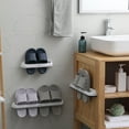 thumbnail image 5 of Bathroom Slippers Rack Wall Mounted Shoe Organizer Rack Slippers Holder Shoes Hanger Self Adhesive Shoes Storage Holder Bathroom Storage Organizer, 5 of 9