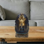 Yvsxxv Egyptian Pharaoh Statue Egyptian King Tutankhamun Figurine Resin Figurines Statue Bust Egypt Statue Resin Home Decor