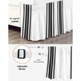 thumbnail image 3 of Black Striped Wrap Around Bed Skirts for King Bed 16" Drop,Bed Skirt with Adjustable Elastic Belt Dust Ruffle Bed Valance for Bedroom Modern White Striped Abstract Art Aesthetics Bed Frame Cover, 3 of 7
