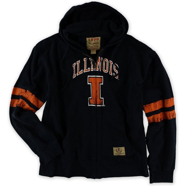Sudadera con capucha IZOD y cremallera completa para hombre azul extragrande