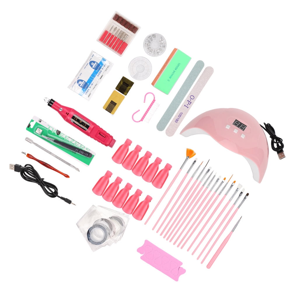 Suodoka Professional 54W Nail Art Tool Kit with UV LED Manicure Light, High-Speed Nail Drill, and Essential Gel Polish Set (22.0 x 19.0 x 17.0 inches / 55.8 x 48.2 x 43.1 cm)