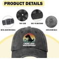 thumbnail image 3 of Funny Dinosaur Hats Now I Am Unstoppable Printed Cotton Adjustable Baseball Caps, 3 of 6