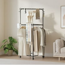 Mecorevxz Rotating Floor Standing Clothes Rack,Dormitory Clothes Rack,Indoor Clothes Drying Rack,Movable Clothes Rack Suitable for Home and Schoo