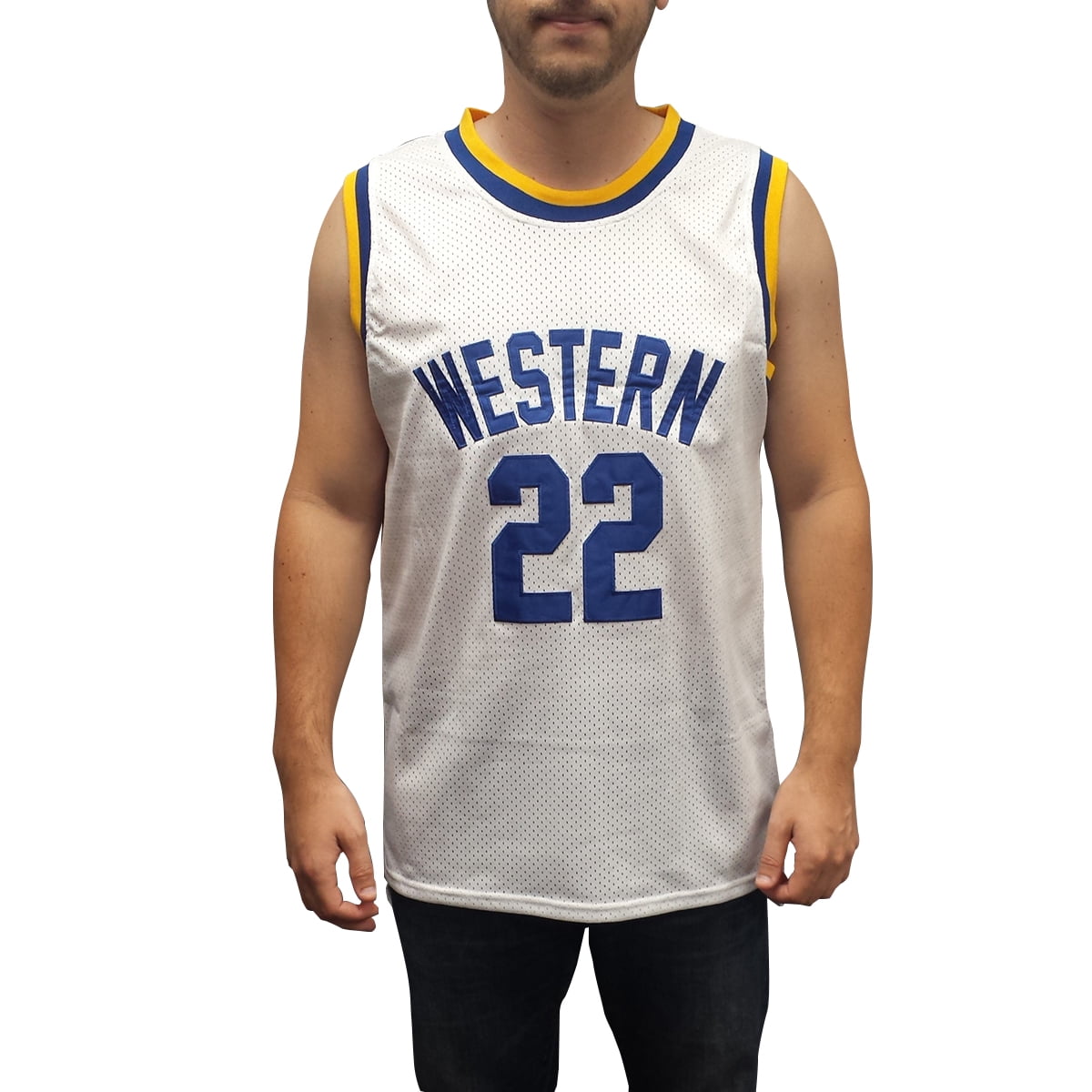 Butch McRae #22 Western White Basketball Jersey Blue Chips Penny