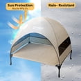 thumbnail image 3 of Veehoo Outdoor Dog Bed with Removable Canopy, Cooling Elevated Dog Cot Bed, Large, Beige Coffee, 3 of 8