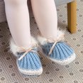 thumbnail image 2 of Baby Shoes Solid Knit Winter Toddler Infant Slip-On Warm Bed Shoes Autumn Hand Made Newborn Girls Boys Boot Fashion Cute Bowknot, 2 of 5