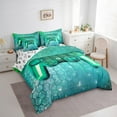 thumbnail image 3 of Castle Fairy Geometric Honeycomb Gamepads Twin Bedding Sets 7-Piece for Adults Female Men,Gradient Universe Galaxy Bedding Comforter Set Microfiber,Video Game Game Controller Breathable Sheet Sets, 3 of 8