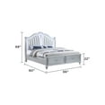 thumbnail image 2 of Mystic Modern Style LED Queen 5PC Bedroom Set Made With Wood in Silver, 2 of 18