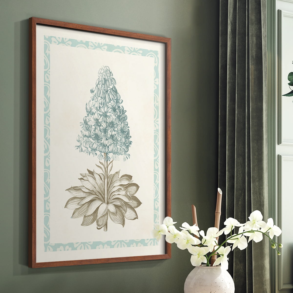 Willow Blue Besler VI Framed Print - Solid Wood in Single Picture Frame Solid Wood 2 Framed Print