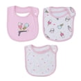 thumbnail image 1 of Cotton Baby Bibs with Snap Closure, Newborn Absorbent Towel, Cartoon Pattern, 3 Pcs, Ice Cream, 1 of 3