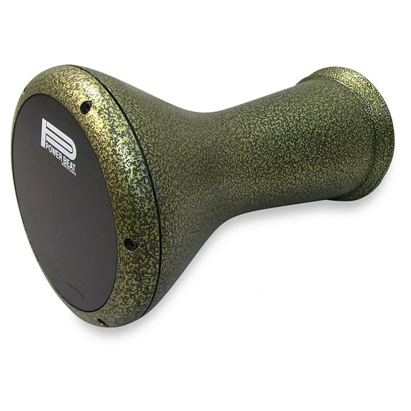 17" Gold Metal Gawharet El Fan Darbuka Doumbek With 8.75" Black Power Beat Skin Head