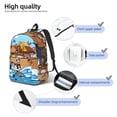 thumbnail image 5 of Xecao Animals on Noah's Ark Floating for Canvas College Laptop Backpack, Durable Rucksack Travel Notebook Bag School Backpack Book Bag for Men Women, 5 of 8
