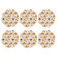 thumbnail image 2 of Pofeuu Thanksgiving Print Leather Coasters Set of 6, Round Cups Mugs Mat Pad for Home Kitchen Heat Resistant Drink Coasters,Octagon, 2 of 7