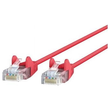 UPC: 0745883805648 | Belkin CE001B25-RED-S 25 ft. Cat 6 Red UTP Snagless 28AWG Patch Cable Bag & Label