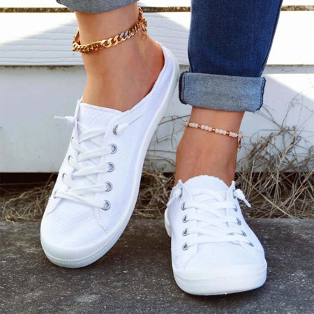 

Tdoqot Women s Comfort Sandals- Casual Summer Round Toe Womens Sandals White Size 5.5