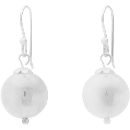 Silver Plated Resin - Lesa Michele 14mm Resin Filled Earrings in Sterling Silver