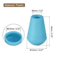 thumbnail image 2 of Unique Bargains 20Pack Plastic Cord Lock Bell End Stopper Cord End Lock Rope Fastener, Blue, 2 of 5