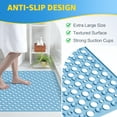 thumbnail image 6 of OTHWAY Large Shower Mat, 35x24 TPE Anti Slip Shower Mat, Heavy Bath Mats for Shower with Drain Holes Suction Cups, Shower Stall Mat for Bathroom, No Odor Shower Grip Mat for Elderly Kids(Light Blue), 6 of 8