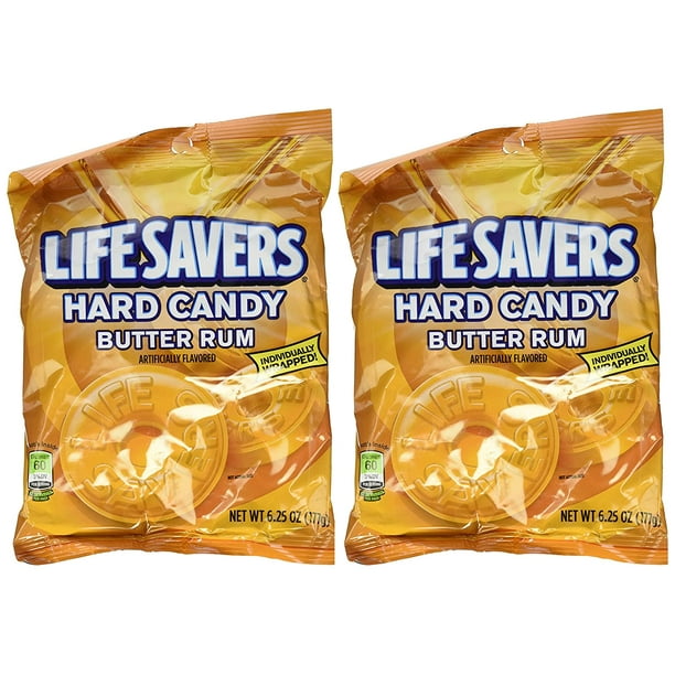 LifeSavers Candy, Individually Wrapped, Butter Rum 6.25 oz (2 pack