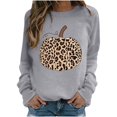 thumbnail image 2 of Liquidation à 50 % Chandail Surdimensionné pour Femmes 2023 Mode Décontractée Manches Longues Col Rond Imprimé Chandail pour Dames Hauts Blouse, 2 of 4