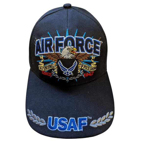 US Air Force Defending Freedom Since 1947 Black Baseball Cap