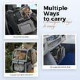 thumbnail image 4 of Double Cat Backpack Carrier for 2 Cats, Double-Compartment Pet Carrier Backpack for Two Small Cat or One Medium Cat, Cats Carrier Backpack Dog Carrier Backpack Fits Up to 24 Lbs,Grey, 4 of 12
