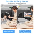 thumbnail image 4 of Moclever Portable Baby Crib, 6 in 1 Foldable Baby Bassinet with Activity Gym Changing Table Mosquito Net Mattress & Toys, 4 of 11