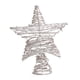 thumbnail image 3 of Estrella para la parte superior del árbol de Navidad, decoración de hierro y ratán de cinco puntas, estrella para la parte superior del árbol de Navidad. plata, 3 of 9