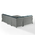 thumbnail image 6 of Bradenton 5Pc Outdoor Wicker Sectional Set Navy/Gray, 6 of 14