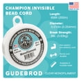 thumbnail image 3 of Gudebrod Champion 200m (656ft) 0.25mm Invisible Monofilament  Clear Beading Cord, 3 of 6