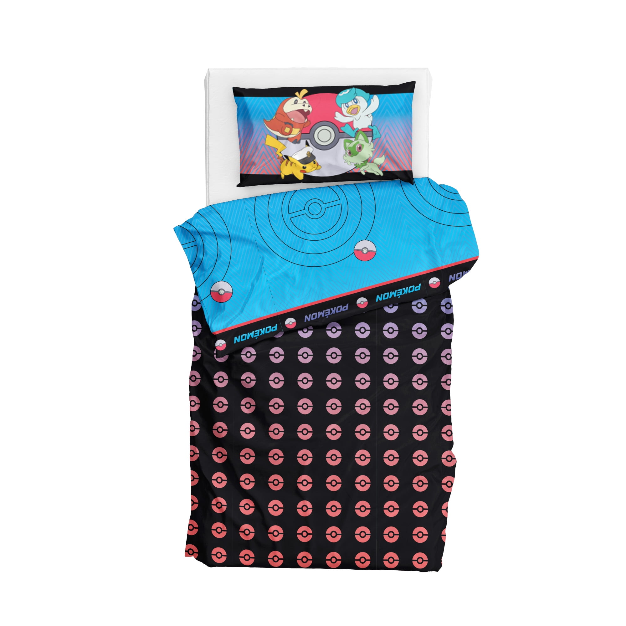 Pokemon On The Horizon 2 Piece Twin/Full Comforter & Pillowcase Set for Kids