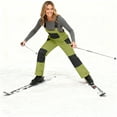 thumbnail image 7 of CQONEPT Womens Insulated Snow Bibs Waterproof Windproof Warm Snowboard Snow Ski Romper Snowboarding Overall with Pockets Green L, 7 of 7