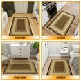 thumbnail image 4 of Ottomanson Border Area Rug 3'3" x 4'7" - Non Slip Low Pile Carpet, Brown, 4 of 11