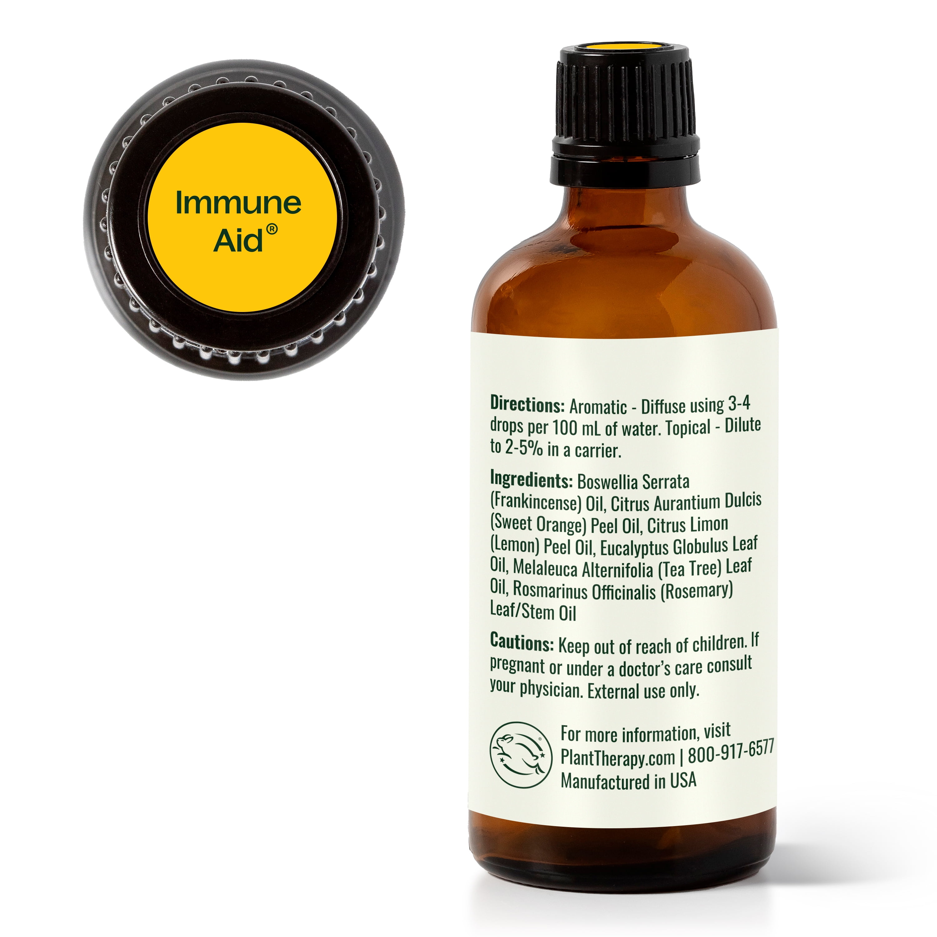 Plant Therapy Immune Aid Essential Oil Blend 100 mL (3.3 oz) 100% Pure, Undiluted, Natural Aromatherapy