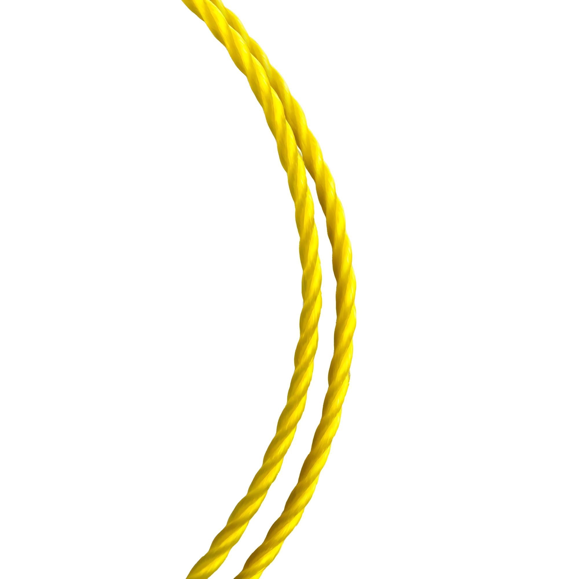 (2 pack) Hyper Tough Diameter 1/4 inch, 100 feet Yellow Polypropylene Twisted Rope, 1 Each