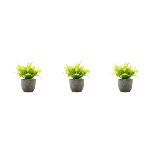 Langgg Green Long-lasting Durability Artificial Money Tree In Pot Eco-friendly Realistic Appearance yellow rose 3Set