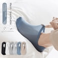 thumbnail image 2 of Calcetines de barco para hombre, de silicona, antideslizantes, con tacón antideslizante, para primavera y verano, finos, de malla transpirable, de seda helada, calcetines invisibles con parte, 2 of 6