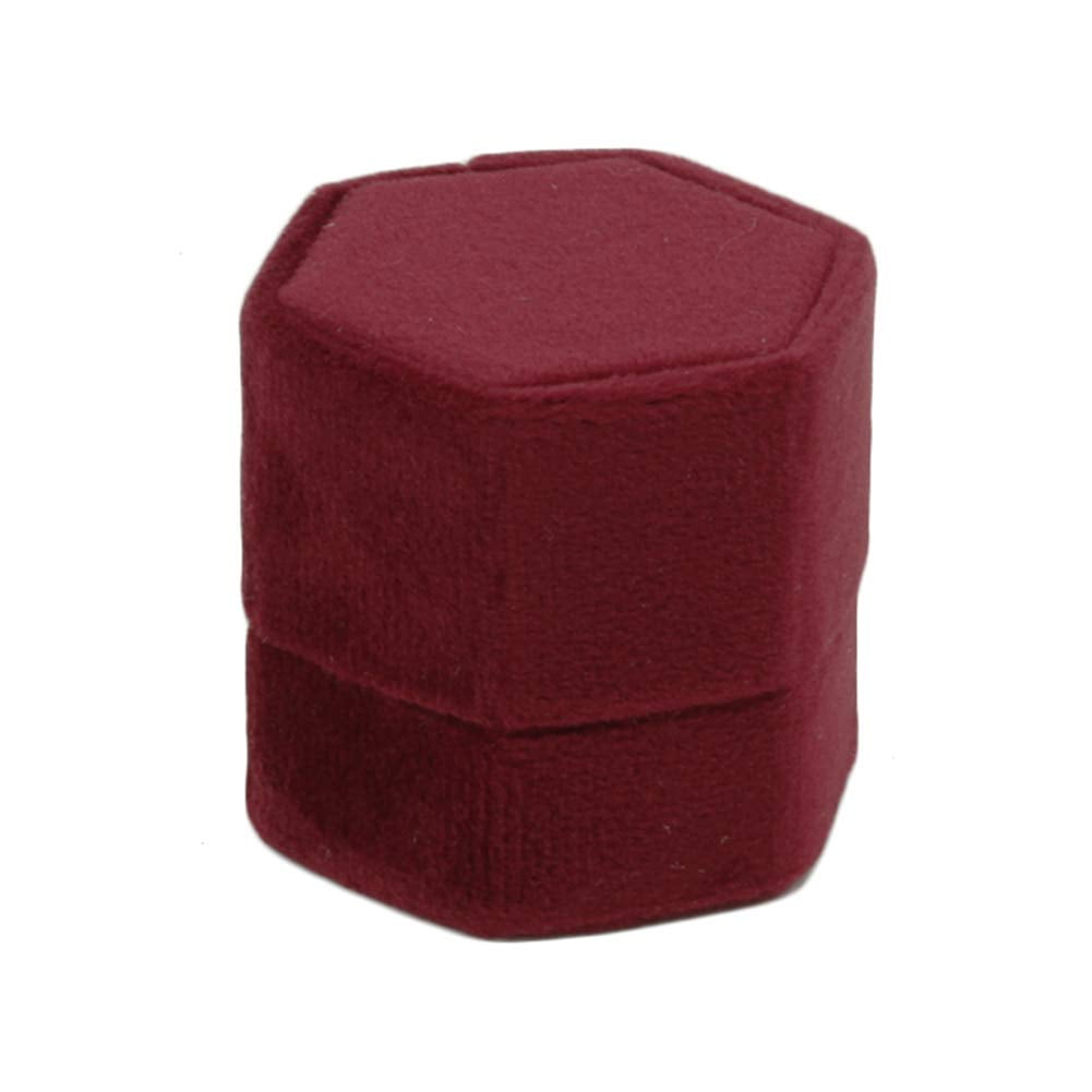 1 Wholesale Solid Top Lid Burgundy 72 Ring Display Portable Storage Boxes Case 