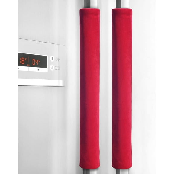 Refrigerator Door Handle Cover Kitchen Appliance Decor Handles Antiskid Protector Gloves for Fridge Oven Keep Off Fingerprints,Liquid,Oil Stain,Food Spot,2 Pieces (16"*4", Plush)