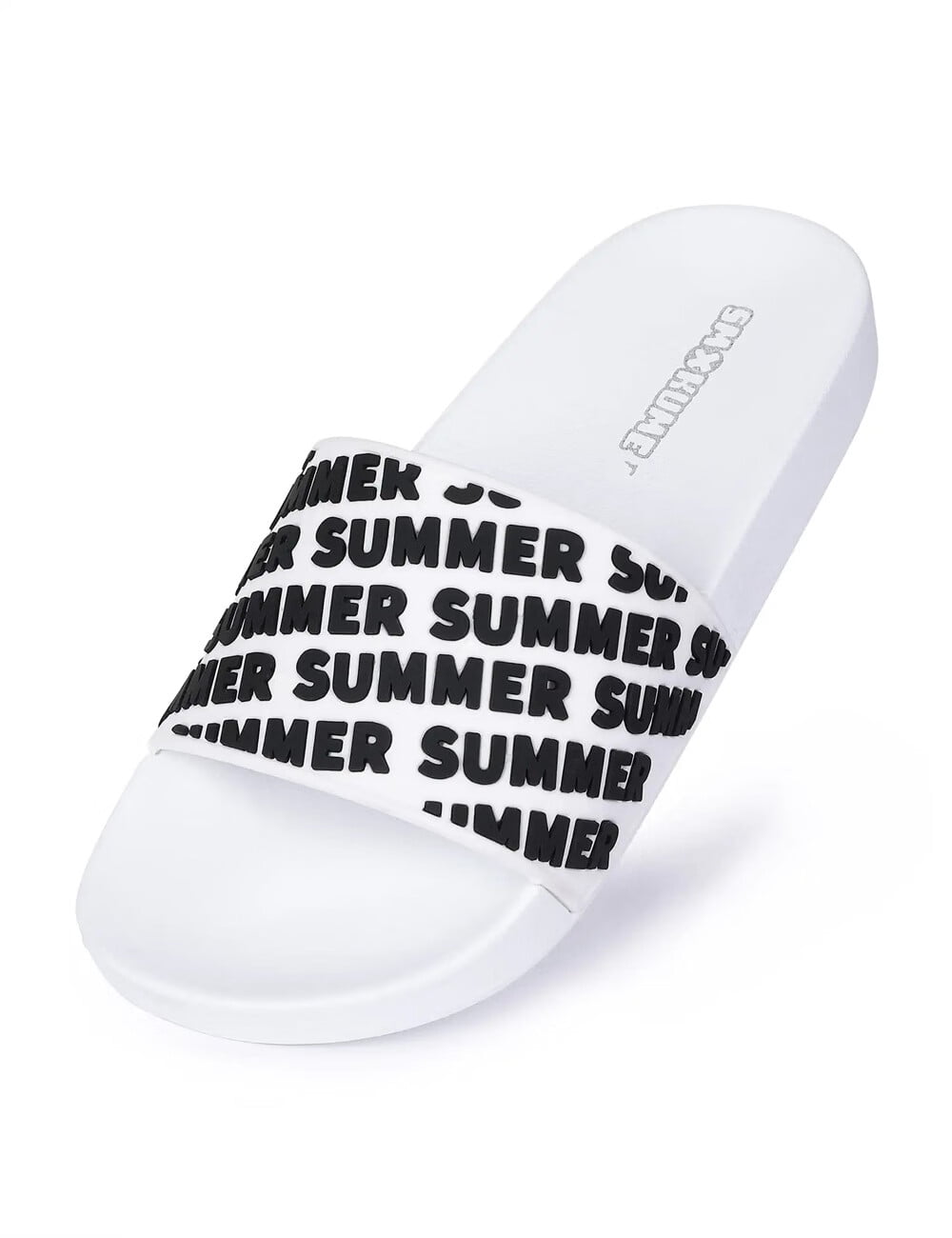 Women's Embossed Slippers, Open Toe Rubber Pool Beach Shower Sandals Slides