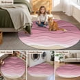 thumbnail image 6 of Ocean Waves Round Living Room Rugs 5 ft, Abstract Spray Beach Washable Area Rug with Non-Slip Sturdy Edge Binding Round Carpet for Entryway Kitchen Bedroom Bathroom, 6 of 9
