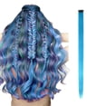 thumbnail image 1 of Extension de Cheveux à Clip, Extensions de Cheveux Colorées, Multi-Couleurs, Mèches de Fête, Clip en Cheveux Synthétiques, 1 of 2