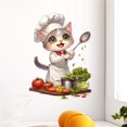 thumbnail image 2 of Adhesivos de pared con bonitos dibujos animados de gato, chef, adorable gatito cocinando, 2 of 4