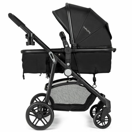Costway Foldable Baby Stroller 2 in 1 Newborn Infant Travel Buggy Pushchair 22 lbs Black