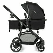Costway Foldable Baby Stroller 2 in 1 Newborn Infant Travel Buggy Pushchair 22 lbs Black