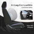 thumbnail image 3 of Coverado Car Seat Covers Full Set, Black&Purple Front and Rear Seat Protectors, Waterproof Faux Leather Universal Fit for Most Cars, 3 of 10
