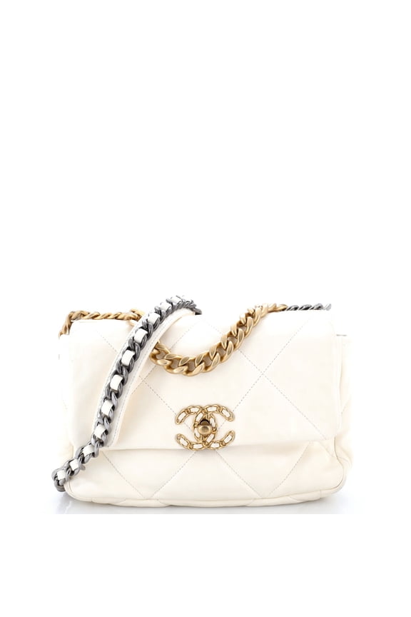 Pre-Owned 19 Flap Bag Quilted Leather Medium By Rebag