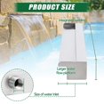 thumbnail image 2 of 304 Stainless Steel Waterfall Fountain with LED Lights, Modern Rectangular Spillway Blade for Outdoor Garden Pond Pool Patio, Rustproof Easy Installation, Pipe Connector Included, 23.6 or 17.7 Inch, 2 of 6