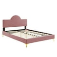 thumbnail image 3 of Modway Sunny Performance Velvet Twin Bed in Dusty Rose, 3 of 10