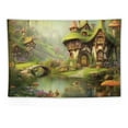 thumbnail image 5 of COMIO Fairy Forest Mushroom Decor Tapestry, Cute Fantasy Enchanted Forest Garden Tapestries Wall Hanging for Girls Bedroom College Dorm Room Aesthetic Fairytale Nature Nursery Poster Blanket, 5 of 7